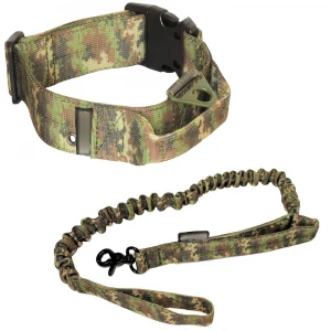 Wholesale OEM Manufacture, Dog Tactical COLLAR with LEASH Bungee Handle HEAVY DUTY Training Military Army Molle WIDTH 1.5in