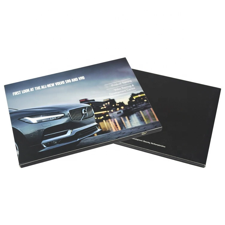 wholesale printing 7 inch LCD tft screen video brochure card box real estate mini digital brochure book for car promotion