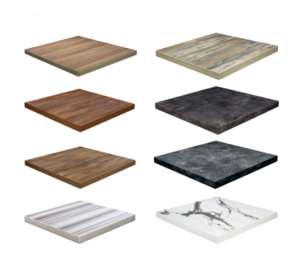 wholesale solid melamine  wood restaurant table top
