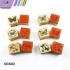 Wholesale Square and Round Customize Wooden Rubber Stamp