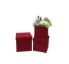 wholesale Stocked Velvet Square Flower Box Set With Lid