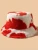 Import Wholesale Women Colorful Cow Stripe Pattern Design Winter Thick Furry Plush Fisherman Bucket Hat Caps Faux Fur Bucket Hat from China