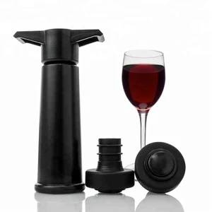 Wine Bottle Vacuum Pump Sealer Preserver Saver with 2 Push Botton Stoppers Home Kitchen Bar Tool Accessory Portable