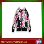 Winter printing kids fleece hoodie jacket baby girls winter jacket with hood