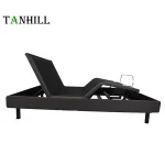 Wireless wall-hugger electric bed with surrounding edge