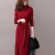 Import Women Knotted Sweater Turtleneck Elegant Office Tie Waist Knitted Sweater Kint Pencil Dress from China