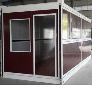 Wooden folding container house with garden