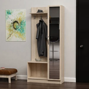 wooden high quality Hallway Furniture Set Coat Rack Mirror Shoes Cabinet Storage Organiser