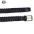 Import Woven Braided Genuine Leather and Fabric Casual Dress Elastic Belt for Men Brown or Black or white for jeans on stock from China