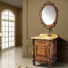WTS-1466 Vintage Bathroom Design Luxury wood Bathroom Furniture in white