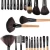 Import Yaeshii natural wooden handle custom makeup brush 24pcs makeup brush for cosmetic tool from China