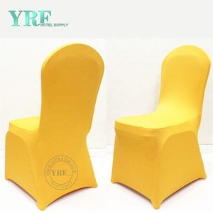 YRF Factory Banquet Supplies Cheap Spandex Yellow Chair Covers