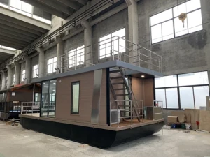 Yuanmeng Versatile water family fun houseboat, fully equipped outdoor survival water house.