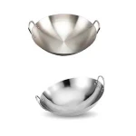 YUGOSLU2.0Non-magnetic Factory exports multi - functional wok stainless steel pot frying pan