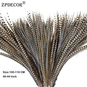 ZPDECOR 100-110 cm 50 PCS/Pack  Lady Amherst pheasant tail feathers For Festive Party Supplies