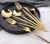 Import Stainless Steel Fork Knife Spoon Gold Cutlery Flatware Sets from China