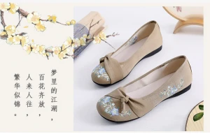Embroidered women shoes