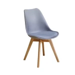 Plastic Combined with Solid Wood Dining Chairs DC-P03