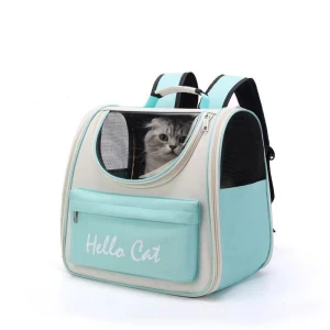 Pet Backpack Carrier for Cats Small Dogs, Breathable Pet Travel Backpack, Portable Cat Carrier Bag with Mesh Window