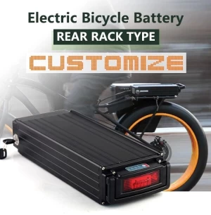  scooter lithium ion battery 52v 20ah batteries kit with bike rear rack type case