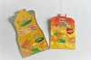 Juice, liquid drink free-shaped straw stand up pouch