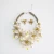 Import White shell floral and Yellow agate mix stones necklace and earring set collar style from Thailand
