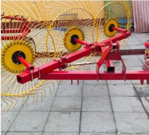 Rotary Hay Rake Tractor Pto-Driven 3 Point Hydraulic Finger Wheel Hay Rake