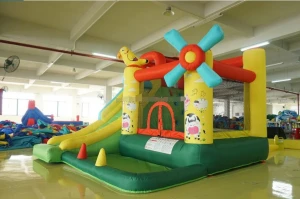 Residential inflatable bouncer jumping castle Inflatable Water Park with Slide Bounce House Climbing Wall