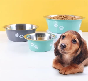 High quality Hot Selling Dog Bowls Pet Products Stainless steel Pet Feeder Dog Food Bowl Feede