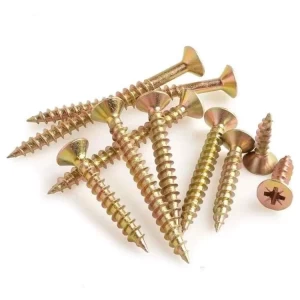 China Wholesale Self Tapping Chipboard Screw C1022 Yellow Zinc Plated Chipboard Screw,Yellow screw