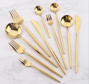 Stainless Steel Fork Knife Spoon Gold Cutlery Flatware Sets