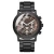 Import Wooden hand watches men luxury fashion black waterproof three eyes six pointers watch from China