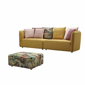 Memeratta unique classy design loveseat fabric modular sofa with footrest S-710