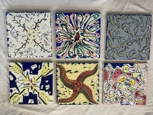Salvador Dali Tiles from 1954! Unique worldwide!