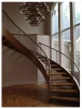 Curved Staircase Customized Glass Railing Stair