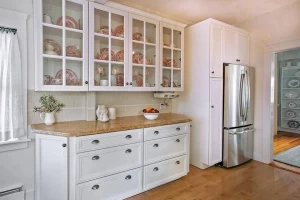 Custom Glass Kitchen Cabinet