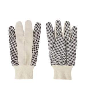 canvas dot plastic gloves