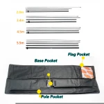 0.8mm thickness Pole Discount rectangle feather flags marketing promotional flags and banners