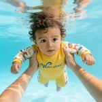 Back Zipper Waterproof After Swim Onesie Infant Kid Swimsuit with Fleece Lining to Keep Little Ones Warm After Swimming