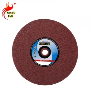 Abrasive Maroon Color Wool Felt Non Woven Nylon Fiber Polishing Wheel grinding disc Tool