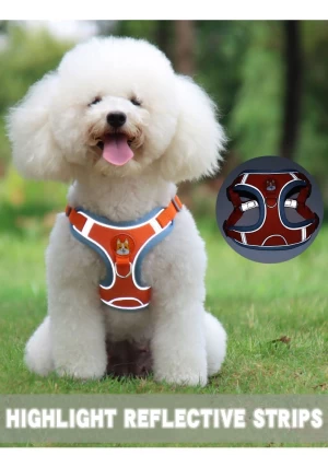 New product Four Seasons suede fabric Color cartoon chest back Pet breast straps reflective harness