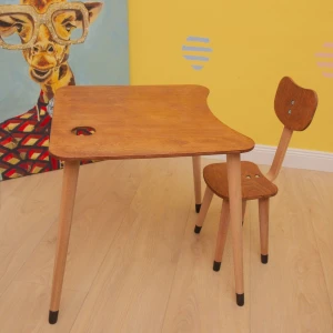 Children Study Desk with chair Table Ergonomic Solid Wood Learning Children Bedroom Furniture beech children desk