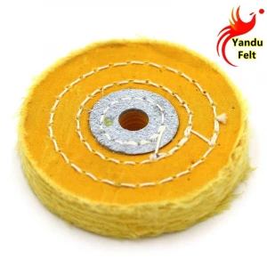 Custom inch Cotton Lint Cloth Yellow Polishing Buffing Wheel For Gold Jewelry Metal Wood Polishing Abrasive Tools