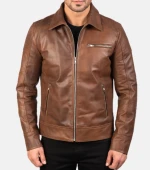 Real Sheep Leather Fashion Jacket for Men