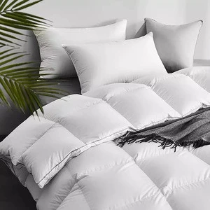 100% Cotton fabric custom home hotel use white duck goose filled down duvet comforter