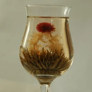 100% handmade flower dried organic scented jasmine flavored blooming tea