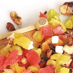 100% Natural Chinese Dried Fruit Tea Roselle Hawthorn Winter Melon Hami Melon Pineapple Lemon Cherry Dried Fruit Flavored