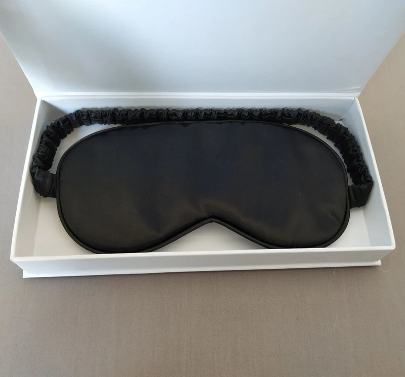 100% Silk Eye Sleep Mask with gift box Comfortable Super Soft Eye Mask Blindfold Eyeshade for A Full Night Sleep