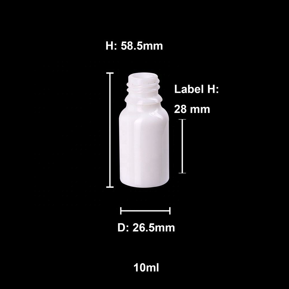 10ml bamboo cosmetic bottle empty opal white glass bottle 10 ml with bamboo serum pump spray pump