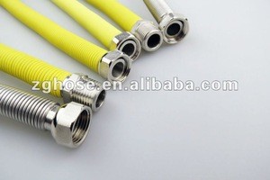 1/2&quot; 304 stainless steel metal corrugated flexible ripple hose/pipe/tube for water